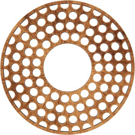 EKENA MILLWORK Fink Architectural Grade PVC Pierced Ceiling Medallion, Antiqued Copper, 26"OD x 9 1/2"ID x 3/4"P CMPP26FFACO
